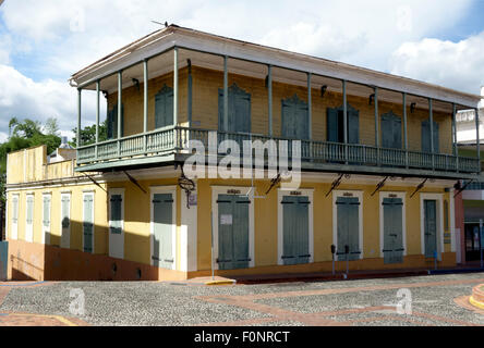 17e siècle architecture créole colonial San German Porto Rico Banque D'Images