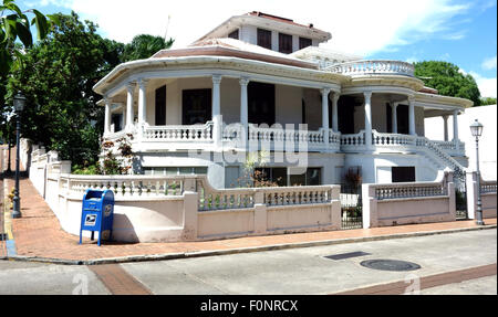 17e siècle architecture créole colonial San German Porto Rico Banque D'Images