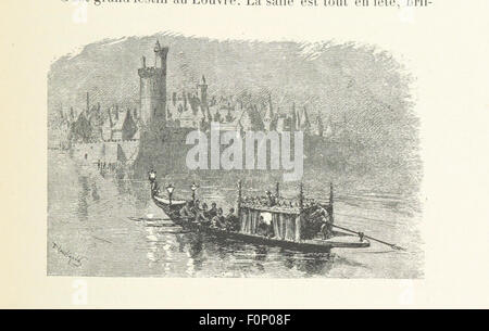 Image de la page 115 de 'Paris depuis ses origines jusqu'en l'an 3000', un récit historique illustré de Paris qui s'étend de ses origines à un avenir spéculatif. La page représente probablement des monuments parisiens ou de futurs concepts architecturaux envisagés par l'auteur. Banque D'Images