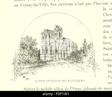 Cette image est tirée de la page 458 de 'les environs de Paris', un livre illustrant les environs de Paris avec des dessins de G. Fraipont. L’œuvre comprend une carte et met en valeur la beauté naturelle et les paysages autour de la capitale française. Banque D'Images