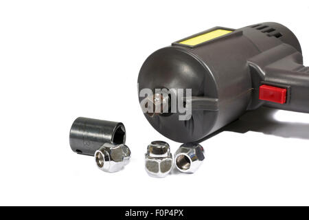 Outil à percussion isolé sur fond blanc Banque D'Images