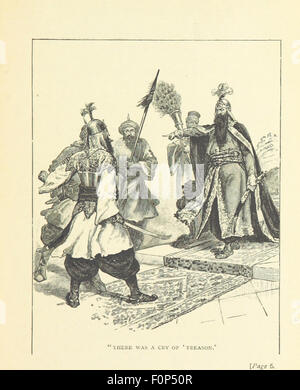 Cette image, tirée de la page 17 de 'Shaft from an Eastern Quiver', illustre un extrait d'une collection de contes ou de poèmes orientaux. Le livre explore les thèmes de la culture orientale, de l'histoire et des traditions à travers la narration et la poésie. Banque D'Images