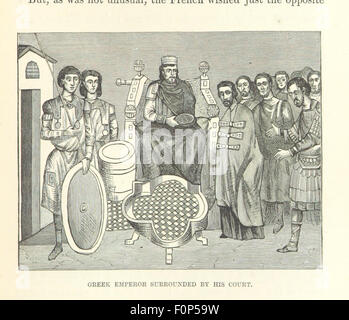 Image tirée de la page 185 de 'In the Brave Days of Old', représentant des scènes des Croisades, offrant un récit visuel des batailles, des motivations religieuses et de la signification historique des Croisades dans l'histoire médiévale. Banque D'Images