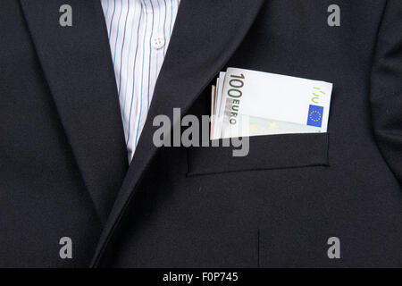 L'euro en poche costume Banque D'Images