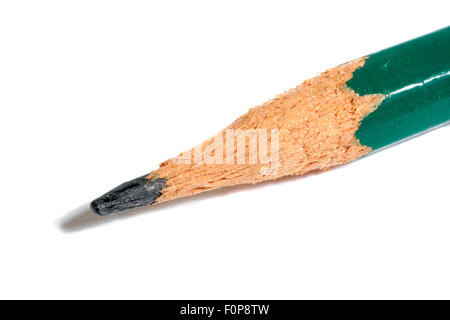 Plan Macro sur un crayon isolated on white Banque D'Images