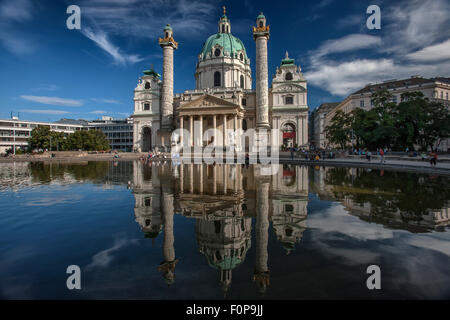 Karls Kirche, Karlskirche, St Charles' Church, Vienne, Autriche Banque D'Images