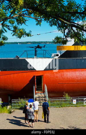 Vesikko, sous-marin, une partie du musée maritime, la forteresse de Suomenlinna, Sveaborg, island, Helsinki, Finlande Banque D'Images