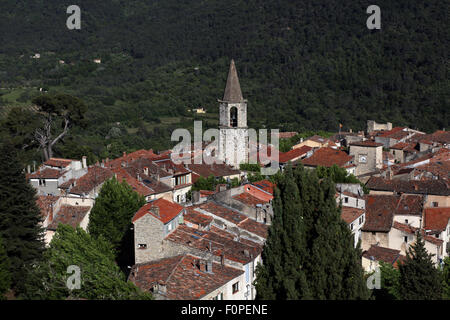 Village médiéval de Bargemon, Var, 83, Provence, PACA, France. Banque D'Images