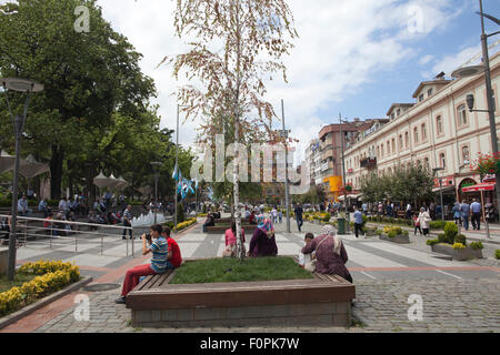 Alani Ataturk, place centrale, port de la mer Noire, Trabzon Trabzon Province, la Turquie, l'Eurasie Banque D'Images