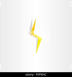 La vis d'éclairage thunder flash conception icône jaune Illustration de Vecteur