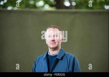 Artiste Nathan Coley apparaissant au Edinburgh International Book Festival Banque D'Images