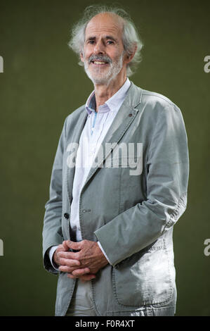 Billet d'écrivain Patrick Richardson, apparaissant à l'Edinburgh International Book Festival 2014. Edinburgh, Royaume-Uni. Banque D'Images