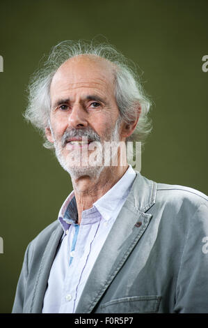 Billet d'écrivain Patrick Richardson, apparaissant à l'Edinburgh International Book Festival 2014. Edinburgh, Royaume-Uni. Banque D'Images