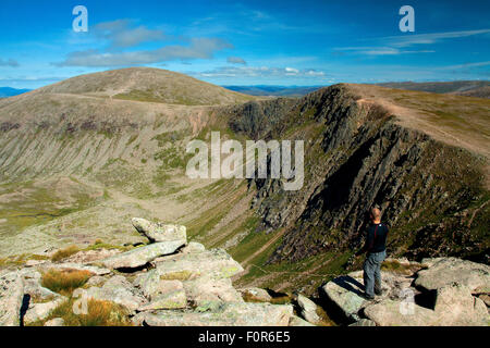 Coire an t-Sneachda, le Northern Corries et de Cairn Gorms Fiacaill Buttress, parc national de Cairngorm, Badenoch et le Speyside, Banque D'Images