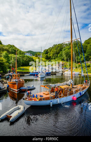 Port de Crinan Argyll en Écosse à une extrémité du canal Crinan Banque D'Images