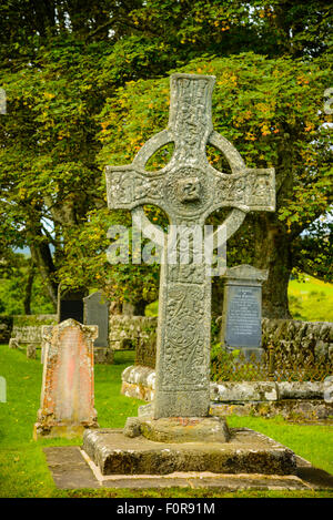 Croix Kildalton un 8e siècle sur l'île d'Islay Ecosse Banque D'Images