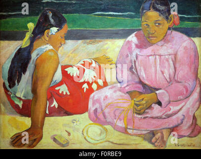 Femmes tahitiennes femmes de Tahiti 1891 Paul Gauguin 1848-1903. Banque D'Images