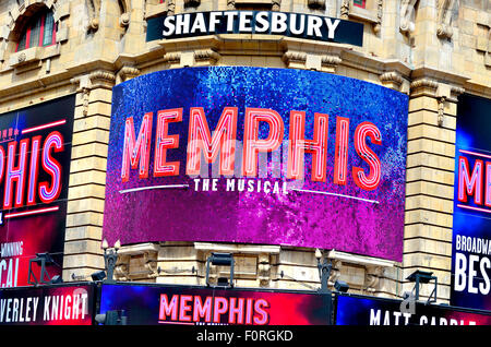 Londres, Angleterre, Royaume-Uni. La comédie musicale Memphis, au Shaftesbury Theatre. Avec Beverley Knight et Matt Cardle, (août 2015) Banque D'Images