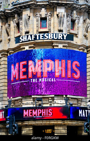 Londres, Angleterre, Royaume-Uni. La comédie musicale Memphis, au Shaftesbury Theatre. Avec Beverley Knight et Matt Cardle, (août 2015) Banque D'Images