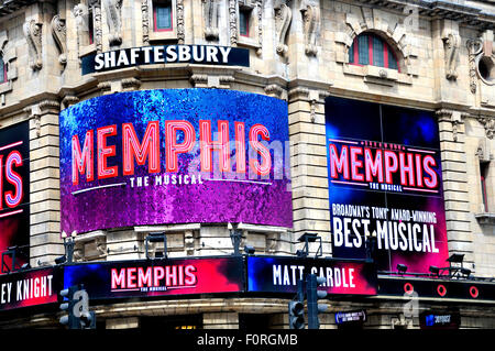 Londres, Angleterre, Royaume-Uni. La comédie musicale Memphis, au Shaftesbury Theatre. Avec Beverley Knight et Matt Cardle, (août 2015) Banque D'Images