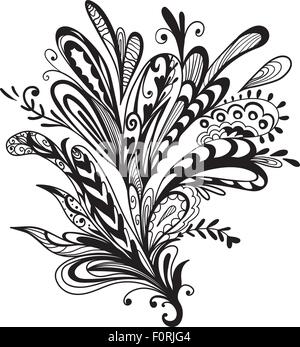 La décoration peinte à la main dessin doodle design elements Illustration de Vecteur