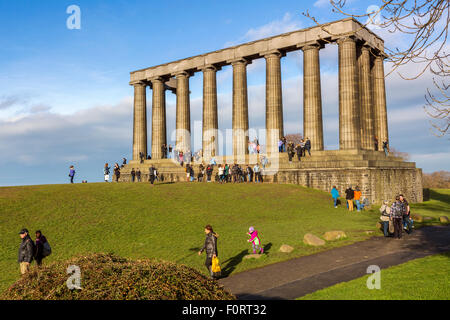 Monument national sur Calton Hill, Édimbourg, City of Edinburgh, Ecosse, Royaume-Uni, Europe. Banque D'Images
