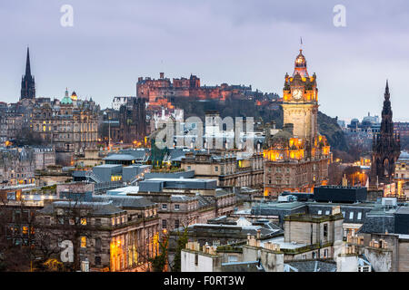 Une vue de Calton Hill sur Édimbourg, City of Edinburgh, Ecosse, Royaume-Uni, Europe. Banque D'Images