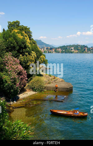 Vue sur l'île mère de Stresa Banque D'Images