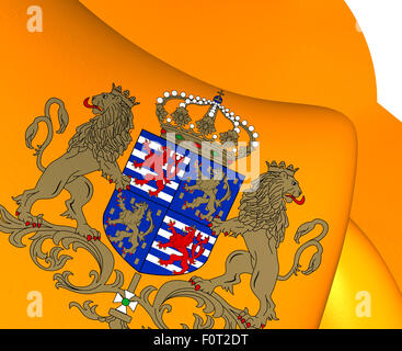 Grand-duc de Luxembourg Drapeau 3D. Close Up. Banque D'Images