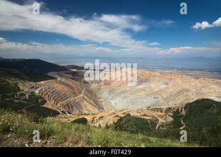 Salt Lake City, Utah - Kennecott Utah Copper Mine de cuivre de Bingham Canyon. Banque D'Images