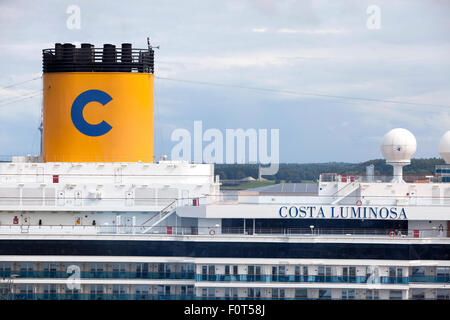 Mme Costa Luminosa un navire de croisière appartenant et exploités par Costa Crociere a accosté à Tallinn, Estonie, Europe Banque D'Images