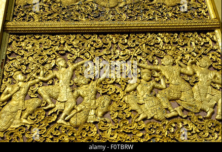 Wat Xieng Thong à Luang Prabang lao Banque D'Images