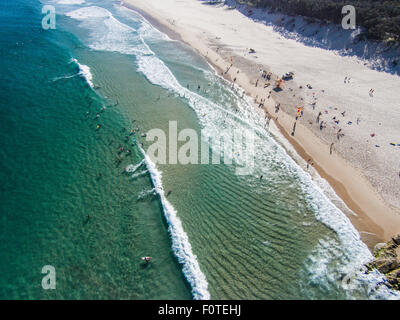 Plage principale, Point Lookout, N. Stradbroke Island, Queensland, Australie Banque D'Images