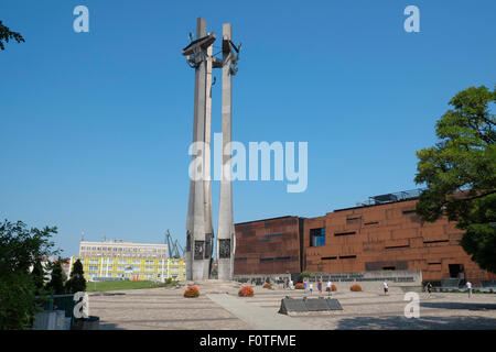 Le Monument aux Morts, 1970 travailleurs des chantiers de la place de la solidarité, Gdansk, Pologne. Banque D'Images