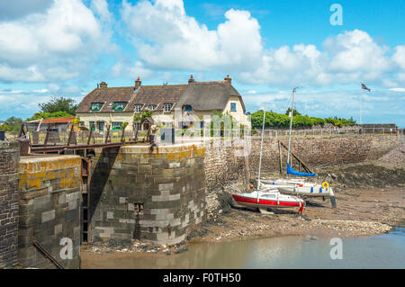 Porlock Weir à Somerset Ouest de l'Angleterre en été Banque D'Images