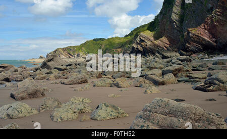 Woody Bay & Point de cruche, North Devon Coast Banque D'Images