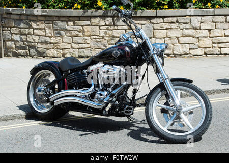Moto Harley Davidson softail Banque D'Images