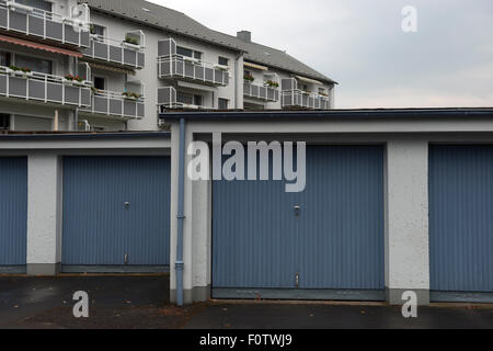 Logement social, Leichlingen, Allemagne. Banque D'Images