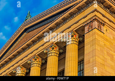 Philadelphia Museum of Art et la colonne Détails. Banque D'Images