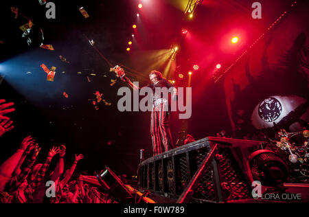 Indianapolis, Indiana, USA. 20e Août, 2015. ALICE COOPER réalise à Bankers Life Fieldhouse à Indianapolis, Indiana © Lora Olive/ZUMA/Alamy Fil Live News Banque D'Images