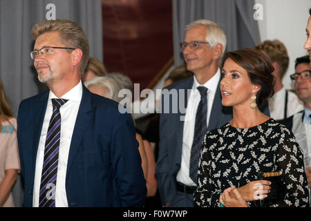 Copenhague, Danemark, le 21 août 2015. La Princesse Marie et Lord Maire de Copenhague, Frank Jensen, assiste à la cérémonie d'ouverture de la cuisine au restaurant Festival de Copenhague à Copenhague. Toldboden Credit : OJPHOTOS/Alamy Live News Banque D'Images