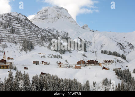 Le pittoresque village alpin de Warth-Schrocken, en Autriche Banque D'Images