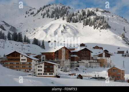 Le pittoresque village alpin de Warth-Schrocken, en Autriche Banque D'Images