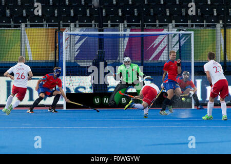 Lee Valley, London, UK. Août 21, 2015. Unibet EuroHockey Championships Jour 1. L'Angleterre v la Russie. Crédit : Simon Balson/Alamy Live News Banque D'Images