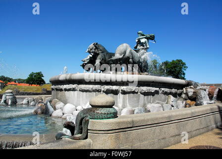 La Fontaine Gefion à Copenhague, Danemark Banque D'Images