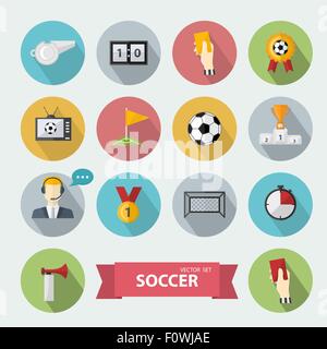 Vector icônes soccer Illustration de Vecteur