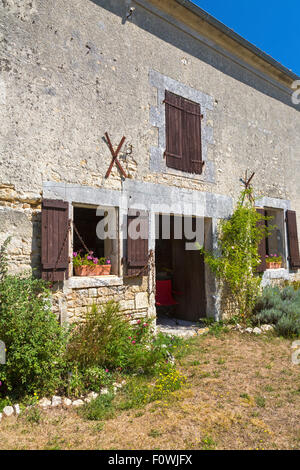 Ancienne ferme, Gourville, Charente Maritime, France Banque D'Images