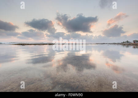 Seascape, Pathos coucher du soleil à Chypre Banque D'Images