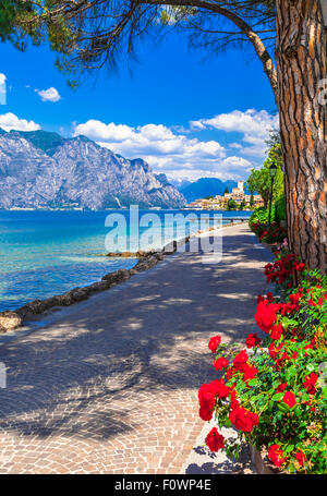 Belle Lago di Garda , Malcesine ville, Italie Banque D'Images