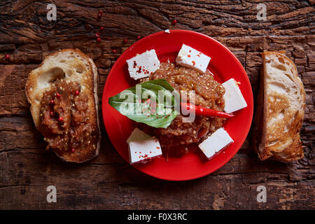 Caviar d’aubergine Banque D'Images